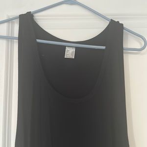 Fitted long black dress